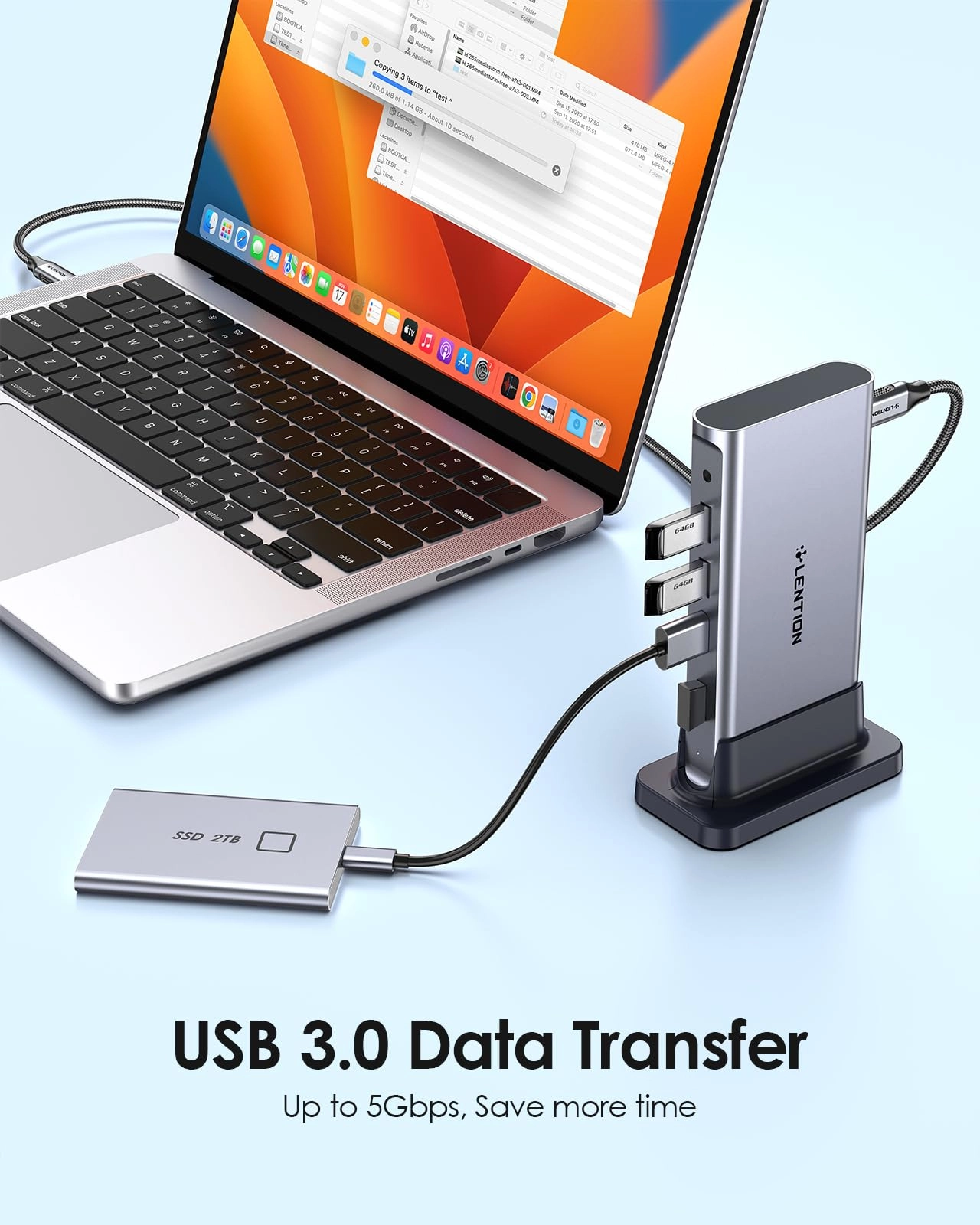 USB C Docking - USB 3.0/2.0 4K@60Hz