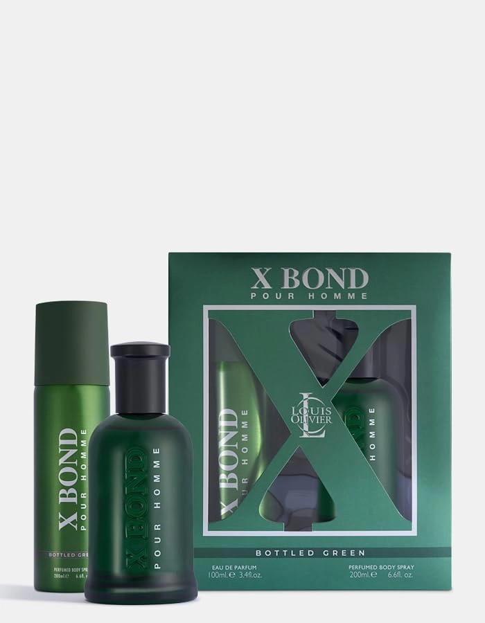 HOUSE OF PERFUMES X Bond Bottled Green Eau de Parfum - 100ml + X Bond Bottled Green Perfumed Body Spray - 200ml