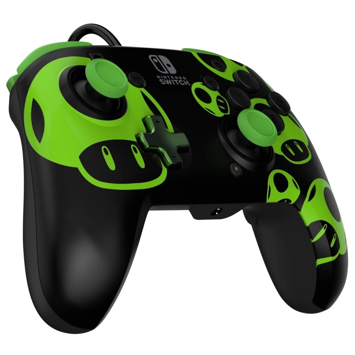 Nintendo Switch Sheikah Shoot Rematch Glow Wired Controller Black/Blue