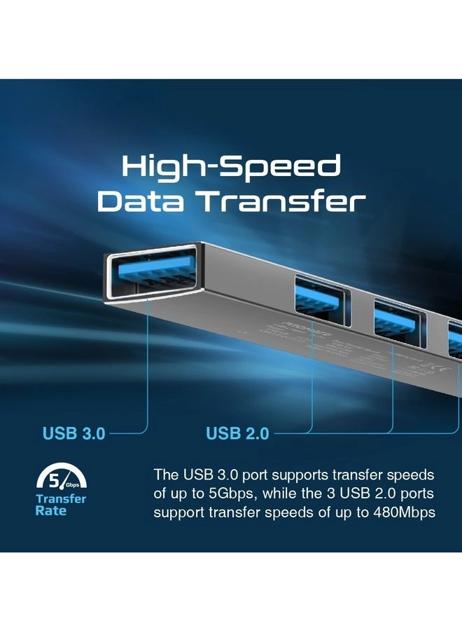LiteHub-4 USB-C to USB-A