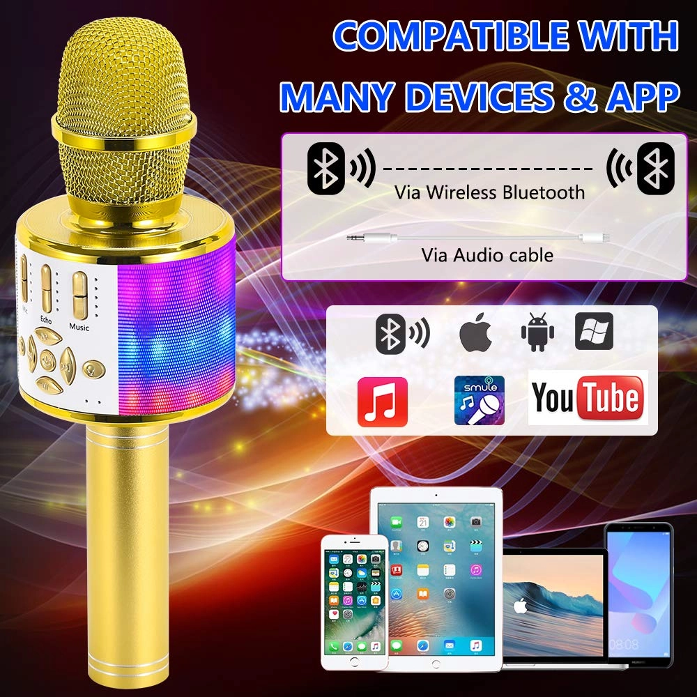 Karaoke Microphone - Handheld Bluetooth