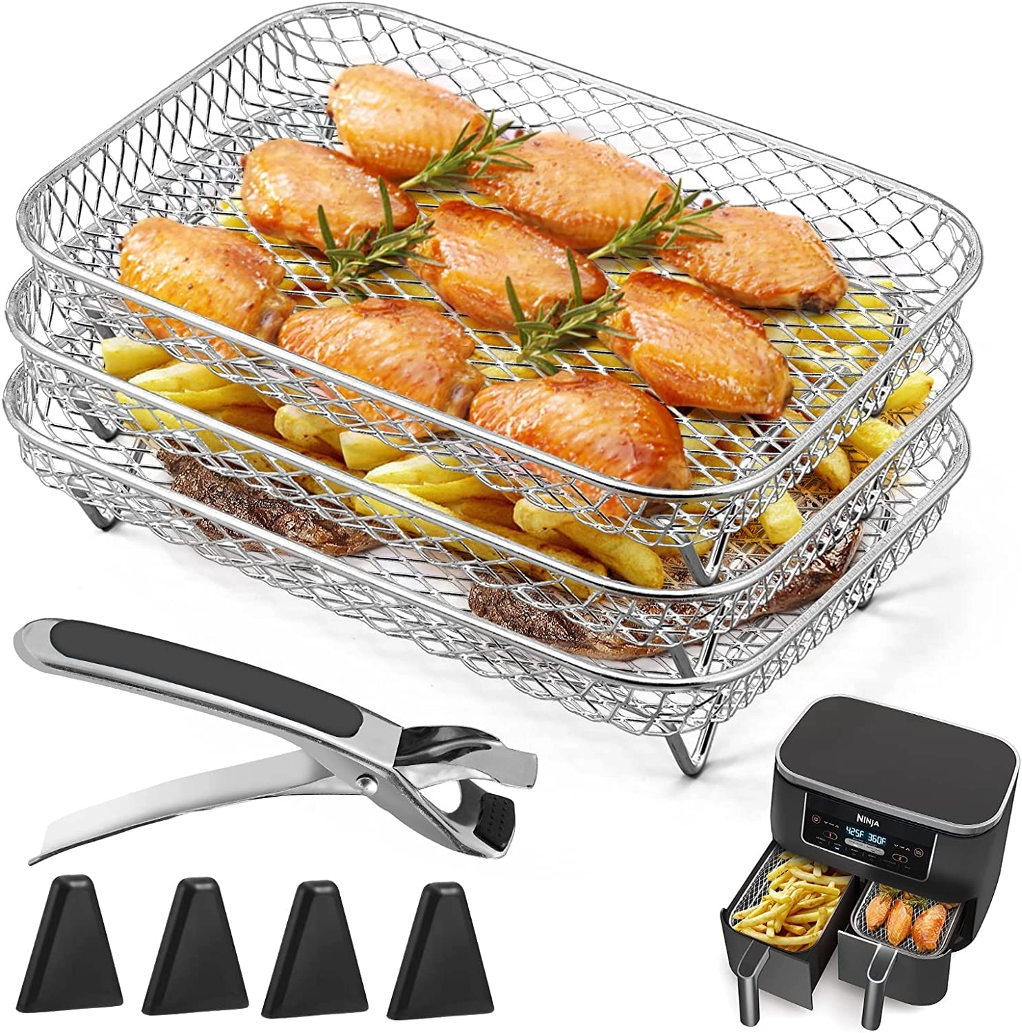 SYOSI Air Fryer Rack - Stainless Steel 3 Pcs