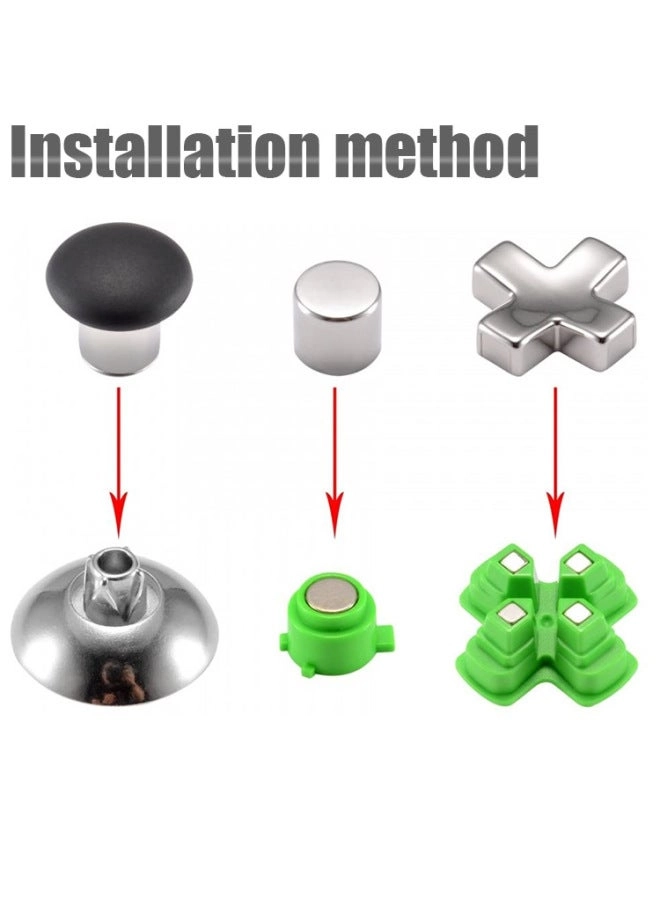 PS4 Handle - Metal on Mushroom Head Magnetic Base + PS5 Handle + ABXY Cross Key - Accessories Set