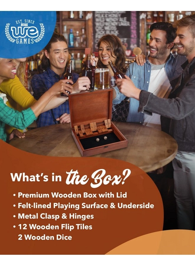 Shut the Box - 12 Numbers Old World Wood Box