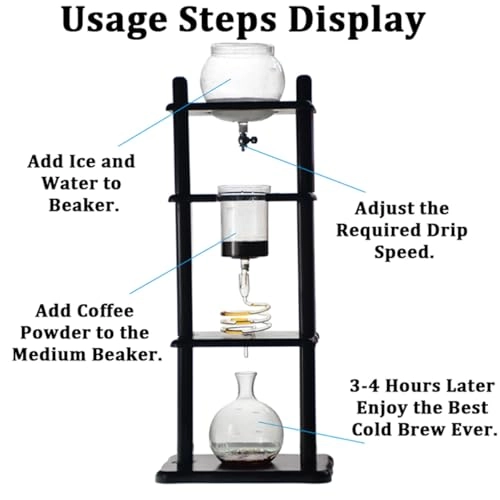 Cold Brew Drip Coffee Maker - 800ml High Borosilicate Glass