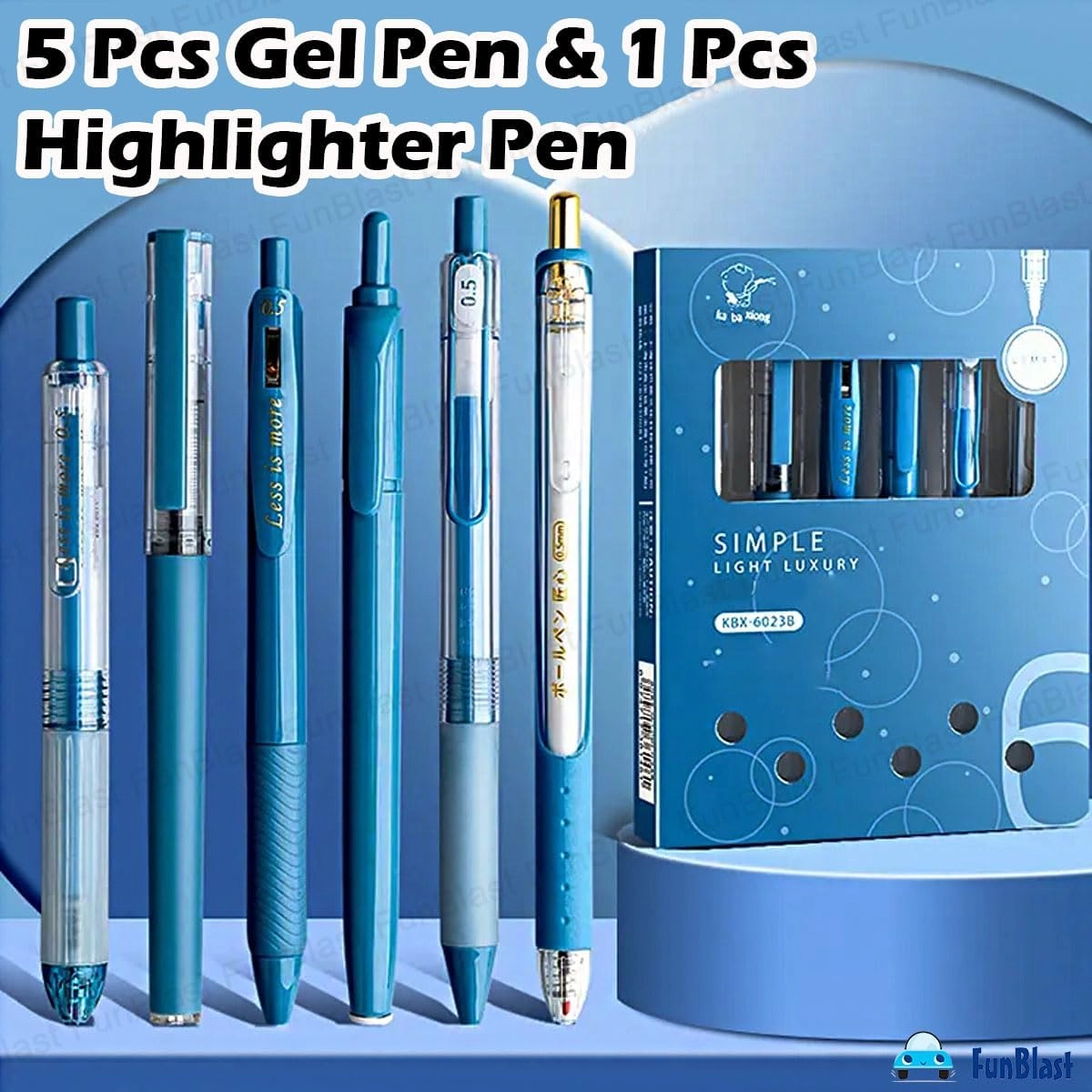 Gel Pens - 5 Pcs 0.5 Millimeters