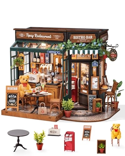 RoboTime Tipsy Restaurant - DIY Miniature House Kit LED
