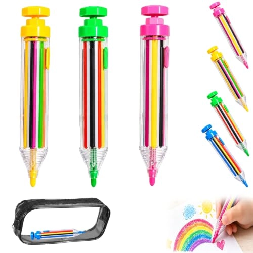 Retractable Crayons - 3 Pcs