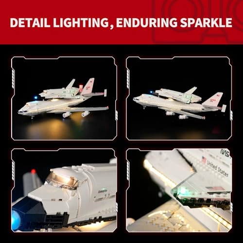 LED Light Kit for LEGO Icons Shuttle Carrier Aircraft 10360