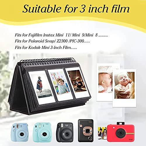 96 Pockets Desk Mini Photo Album - black