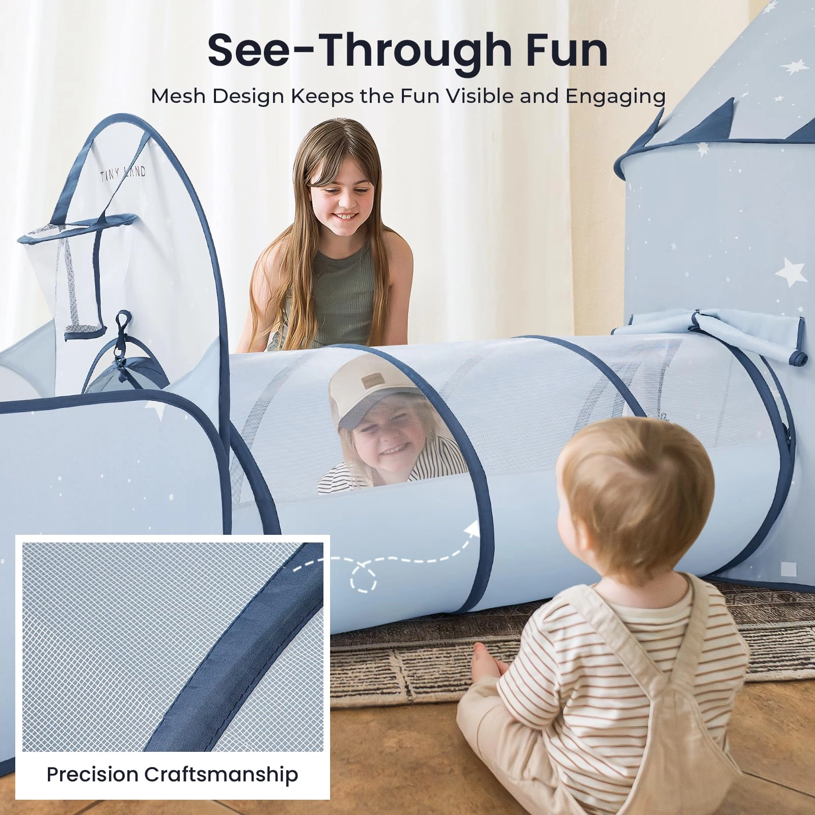 Kids Play Tent - 3-in-1 Khaki