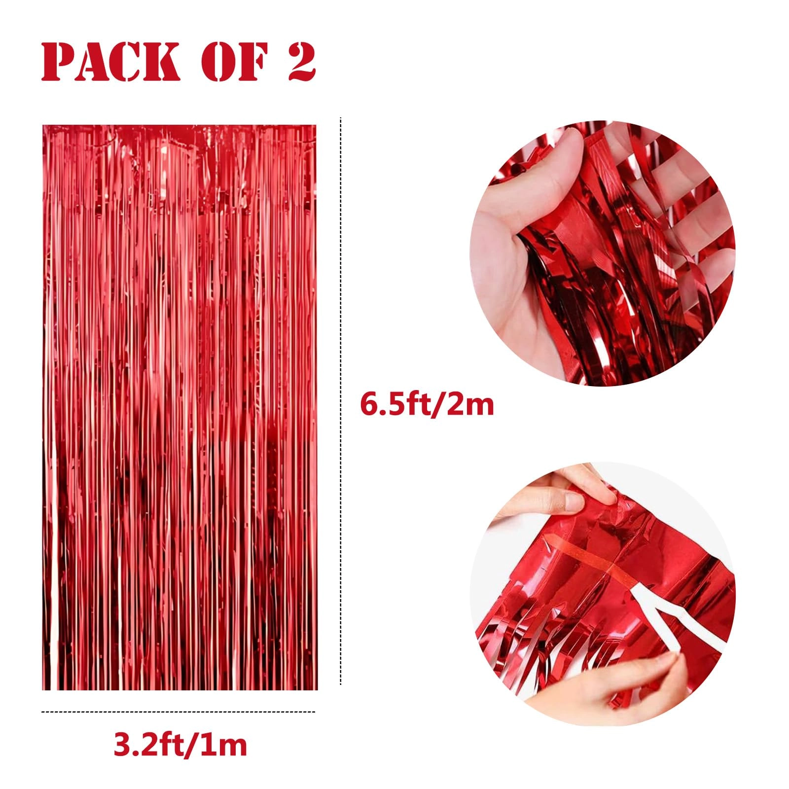 Tinsel Curtains - 2 Pack Christmas