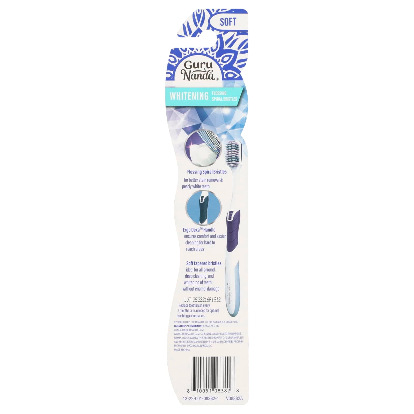 Whitening Flossing Spiral Bristles Toothbrush - Soft
