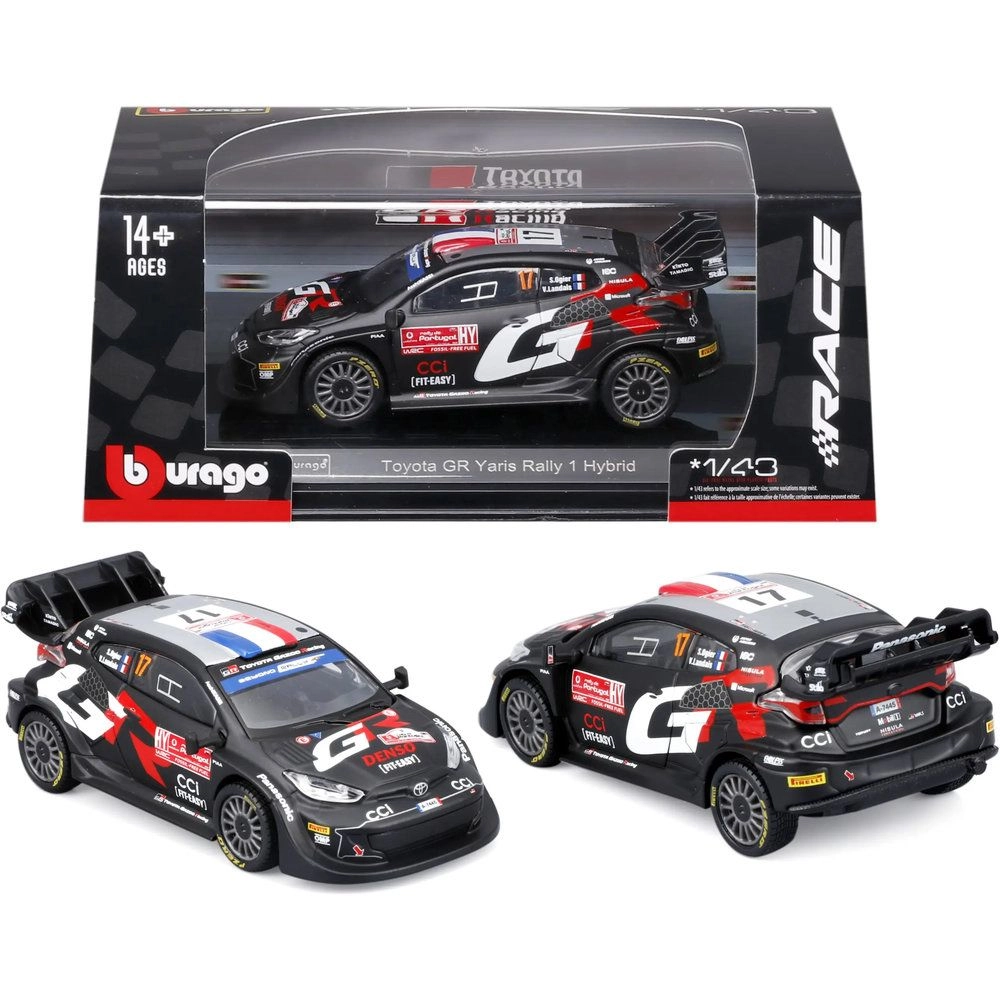 BBURAGO Toyota GR Yaris Rally1 Hybrid #17 - resin 1:43