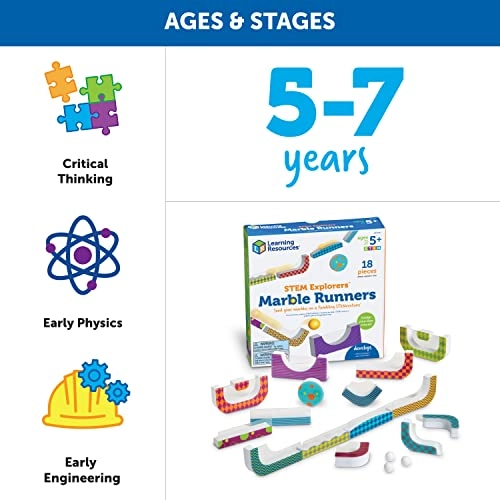 STEM Explorers Marble Runners - 5 years+ 18 pieces