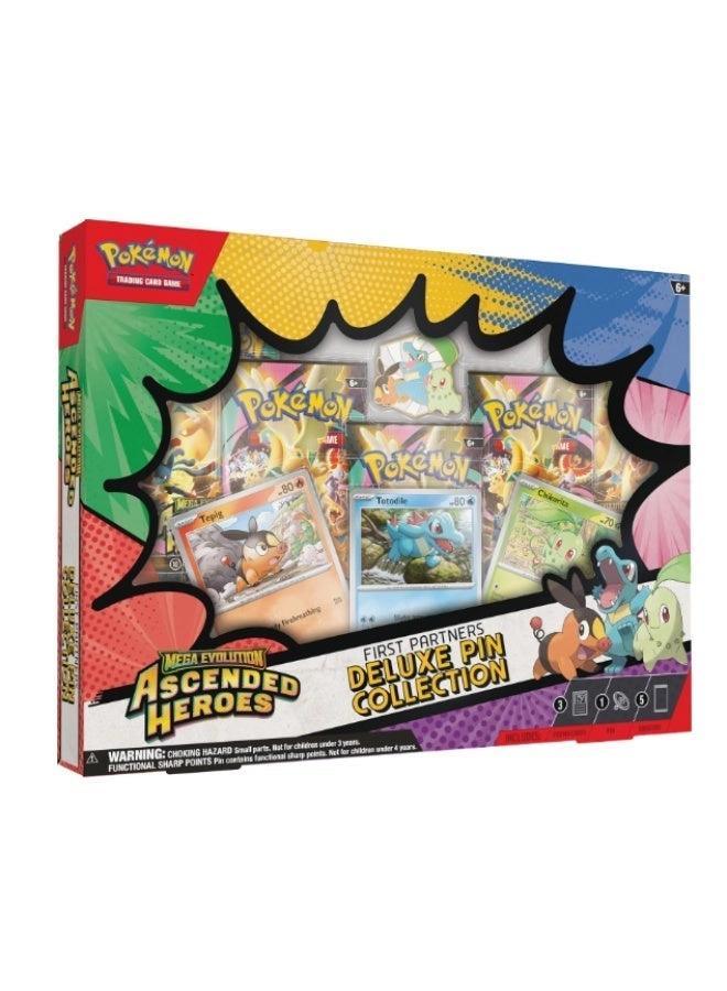 ME 2.5 Ascended Heroes Deluxe Pin Collection - 3 foil promo cards 1 deluxe pin 5 booster packs