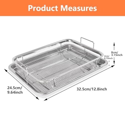 Air Fryer Basket and Tray - Stainless Steel
