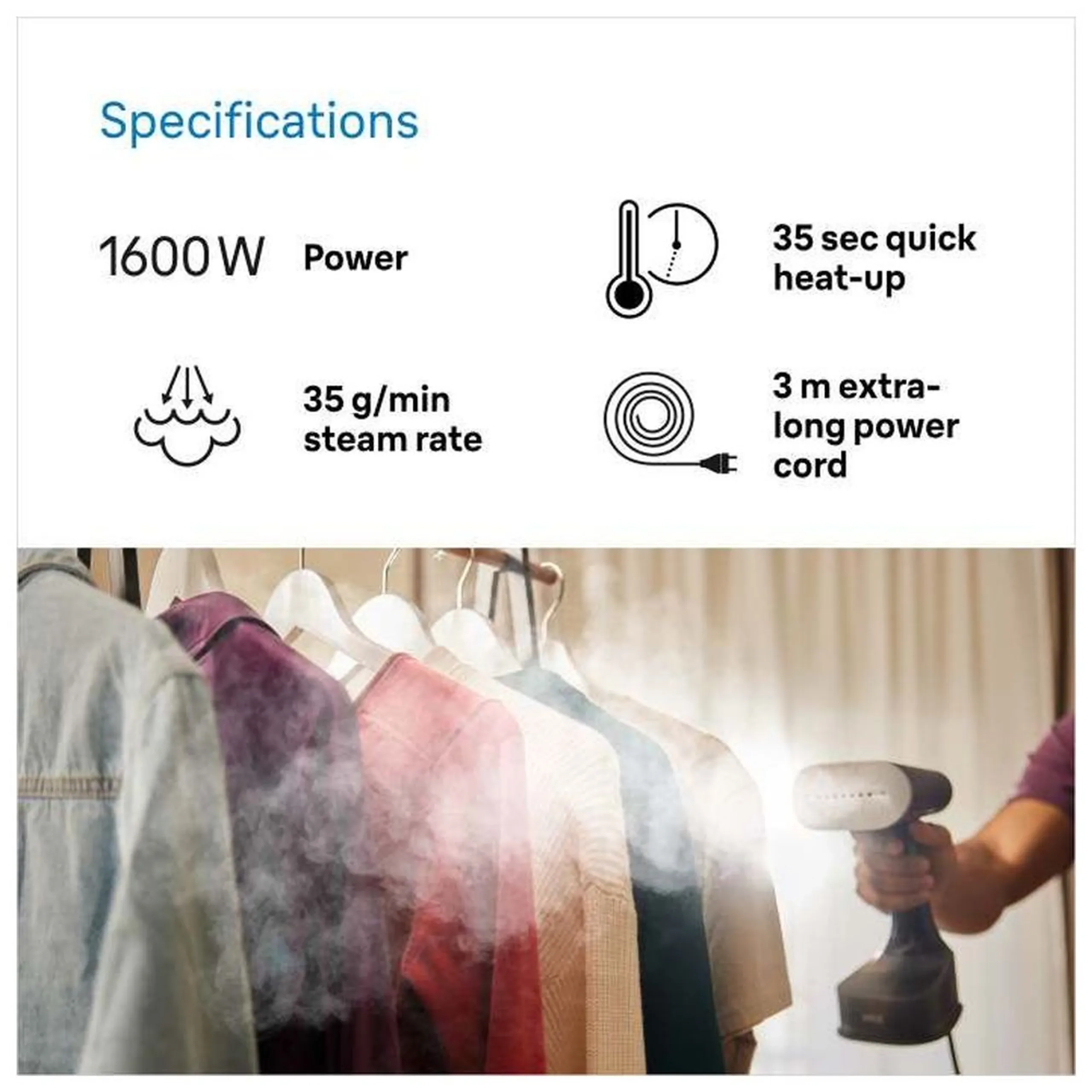 QuickStyle 7 - Garment Steamer 1600W