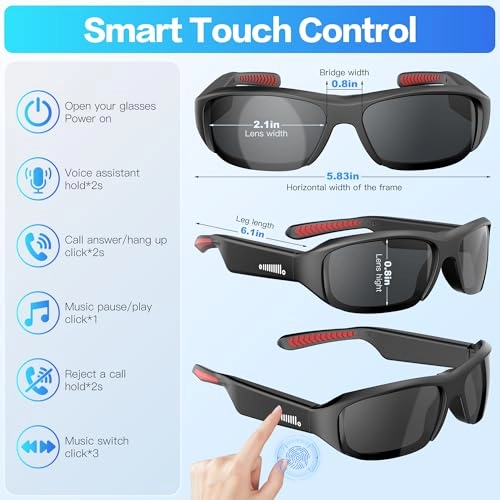 Ai Smart Glasses - Voice Real-Time Translation Music Playback