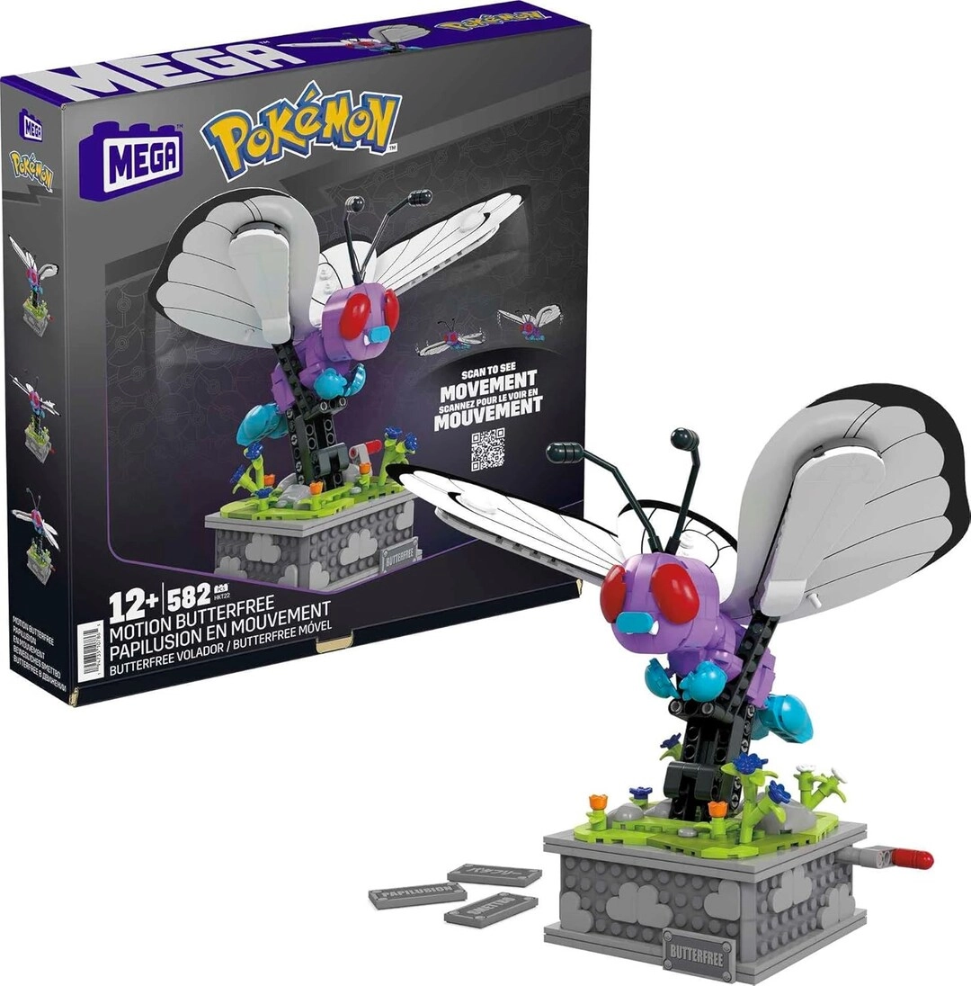 MEGA Pokémon Motion Butterfree - Brick Building Set for Collectors