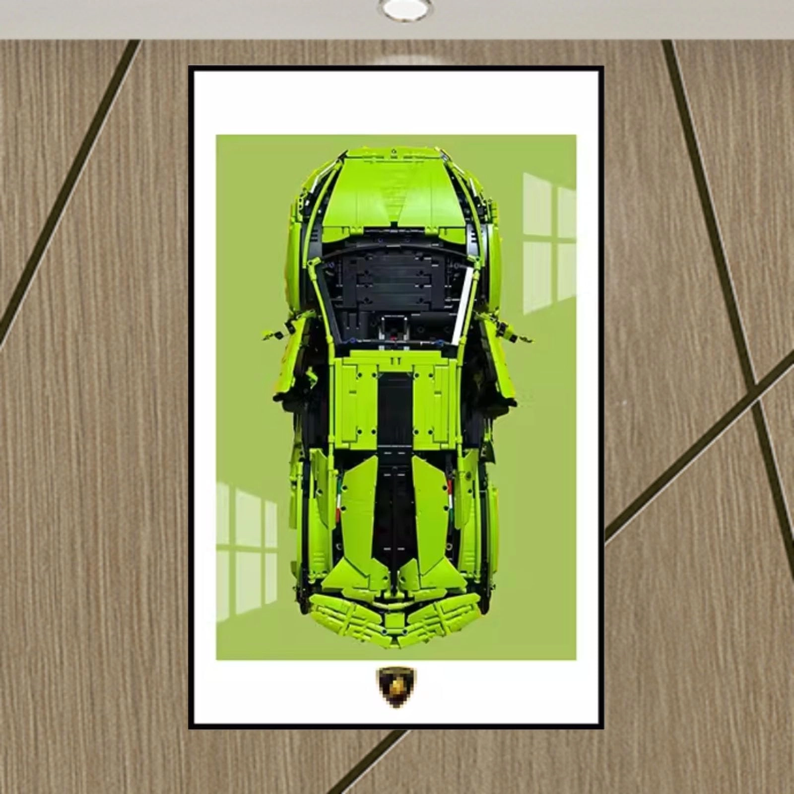 Display Wall Mount for LEGO 42115 Lamborghiini SIiAN - Acrylic, Aluminum Automobile