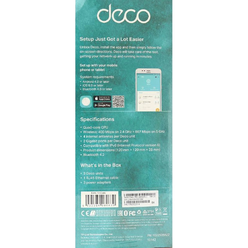 Deco M5 - AC1300 MU-MIMO Dual-Band 3-Piece
