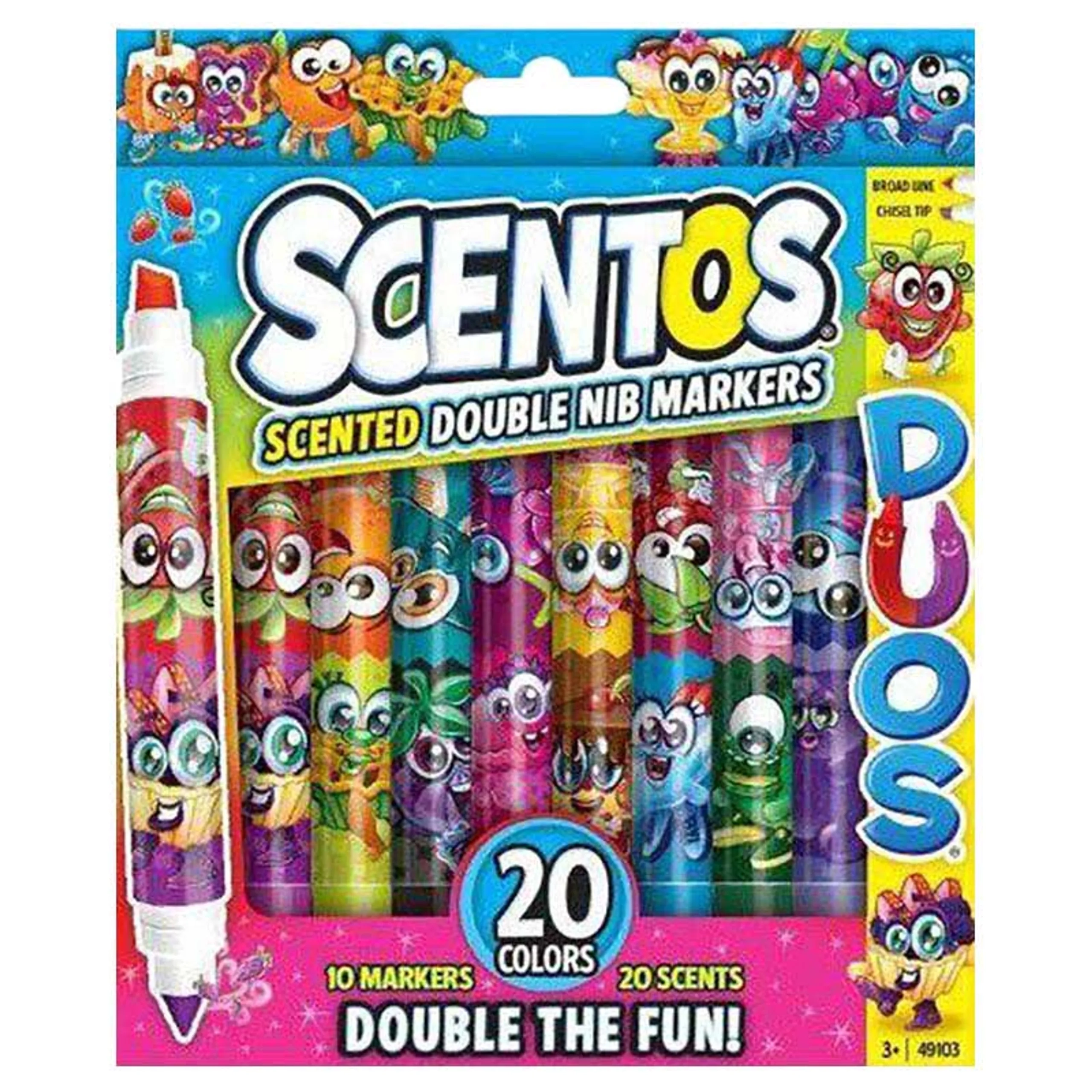 Weveel Scentos Duos Double Nib Markers - 10pcs Scented Double-ended
