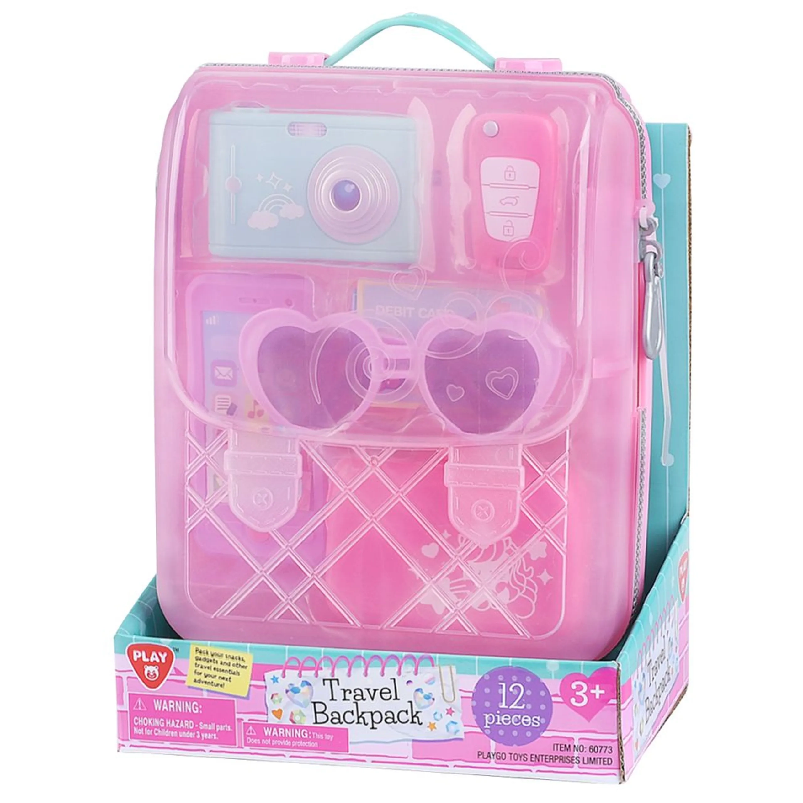 Play&Go Kids Travel Backpack Pretend Playset - 12 pcs (2169971-60773_PL)