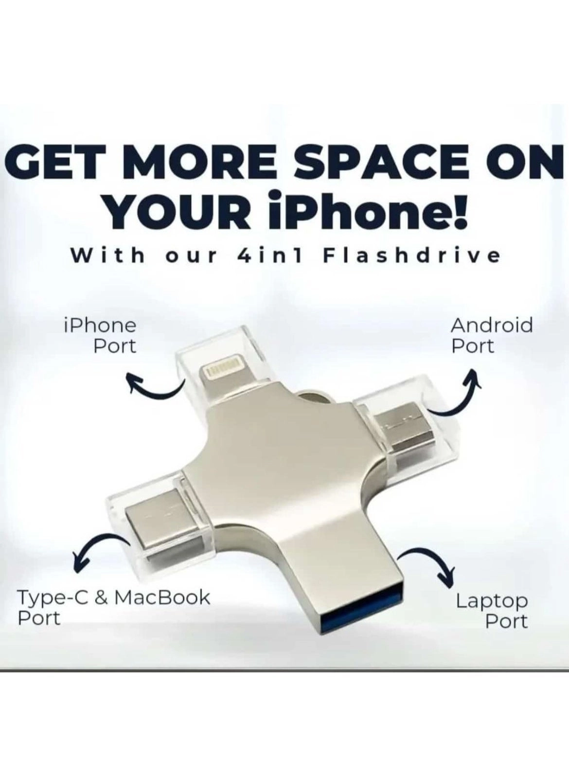 USB Flash Drive - Lightning Type-C USB Micro-USB for iPhone 2TB