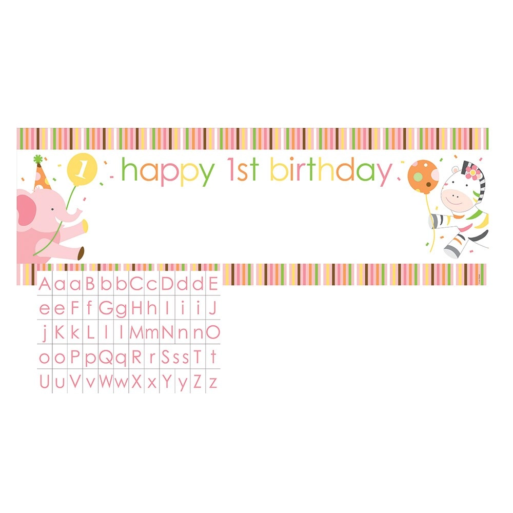Party Zone Sweet At One - Girl Giant Party Banner - 2 piece(s)