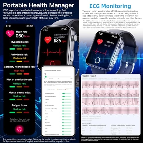 Smart Health Management Watch - ECG BMI HRV