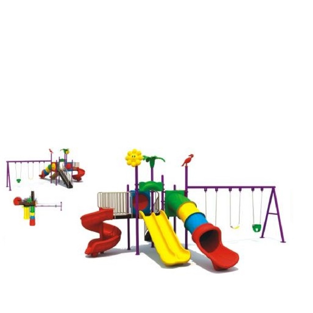 Kids Playground Climbers Swings N Slide - 3+ Multi Colour