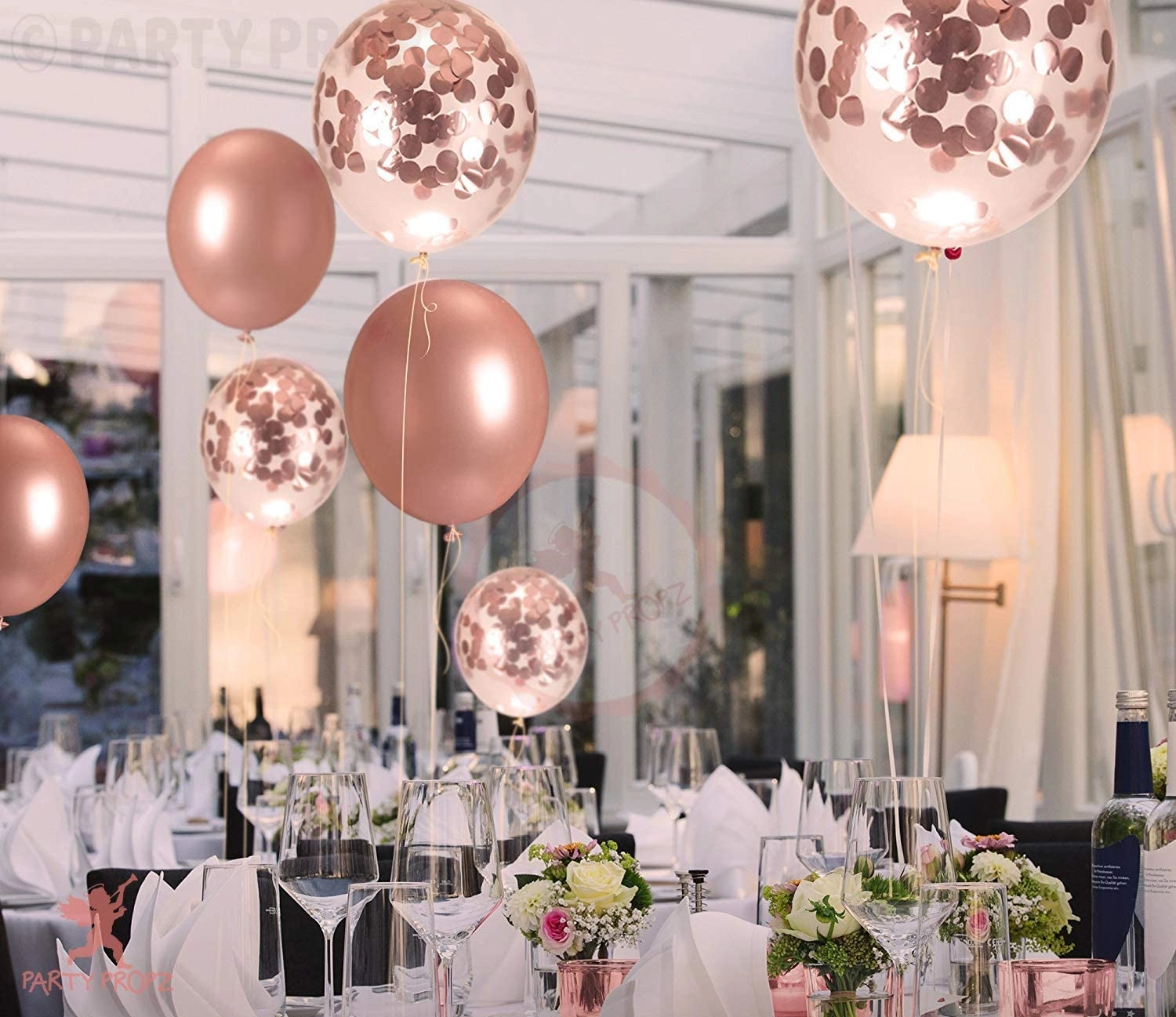 Latex & Confetti Balloons - 18 Pcs Birthday