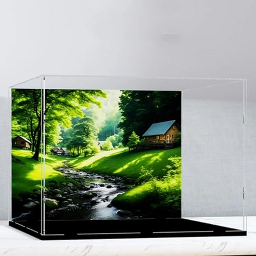 Acrylic Display Box - Assembled Dustproof Measures 15.7 x15.7 x 13.7 inches ( 40x40x35 cm)