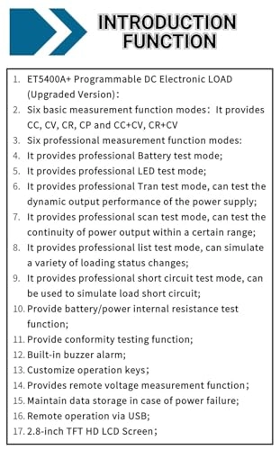 ET5410A+ - Programmable DC Electronic Load 150V 40A 400W