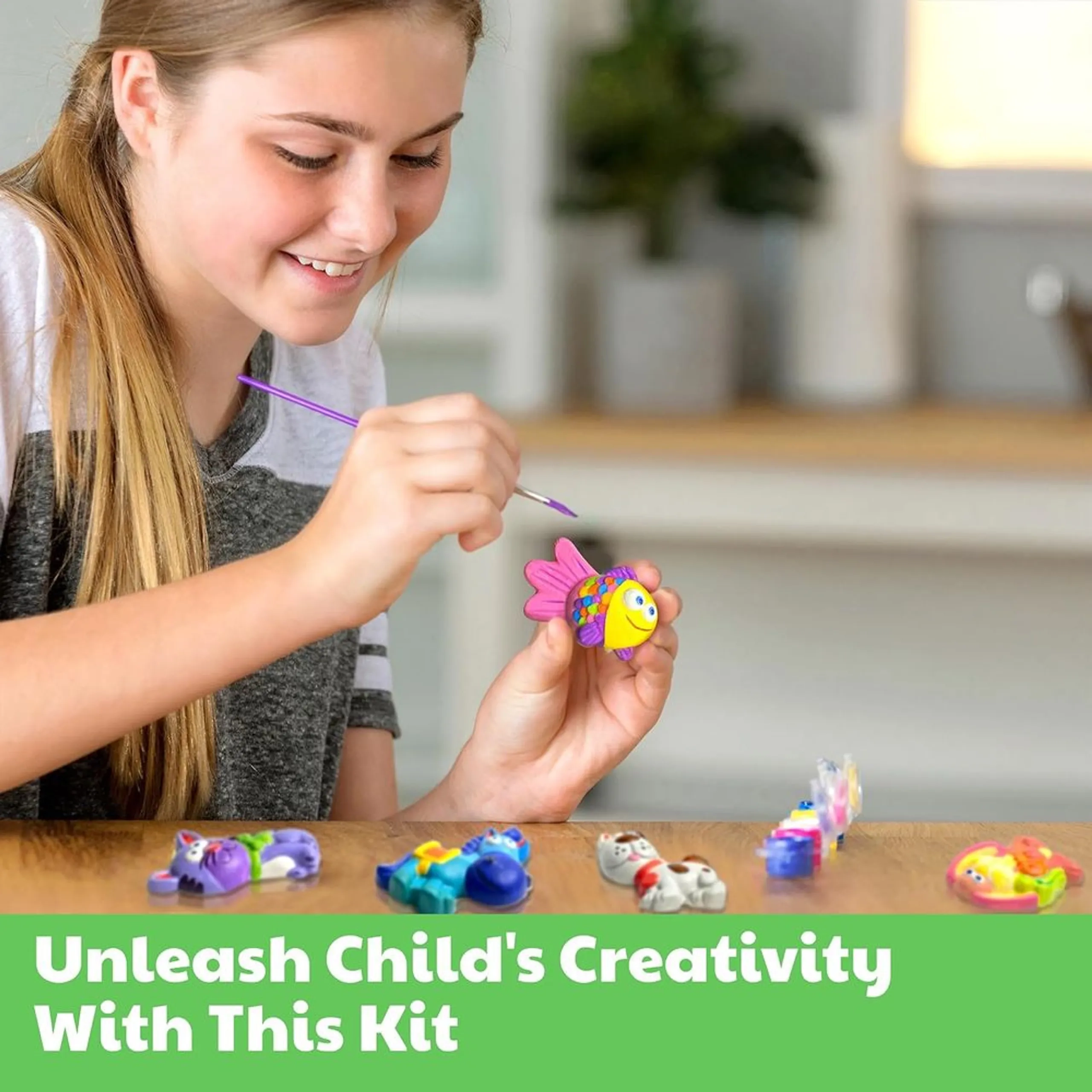 Mould & Paint Craft Kit - six detailed designs Suitable for 5 years & above