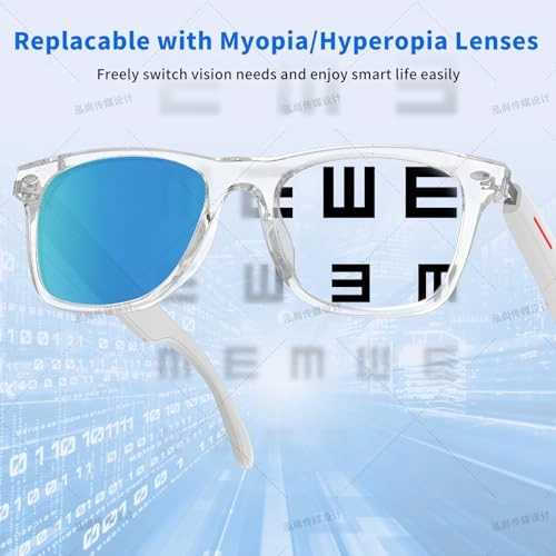 Smart Glasses - Bluetooth Touch Control Clear Lens