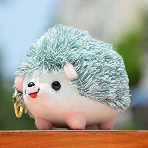 Hedgehog Mini Cute Cartoon 12 cm Plush - Hanging Keychain Light Green