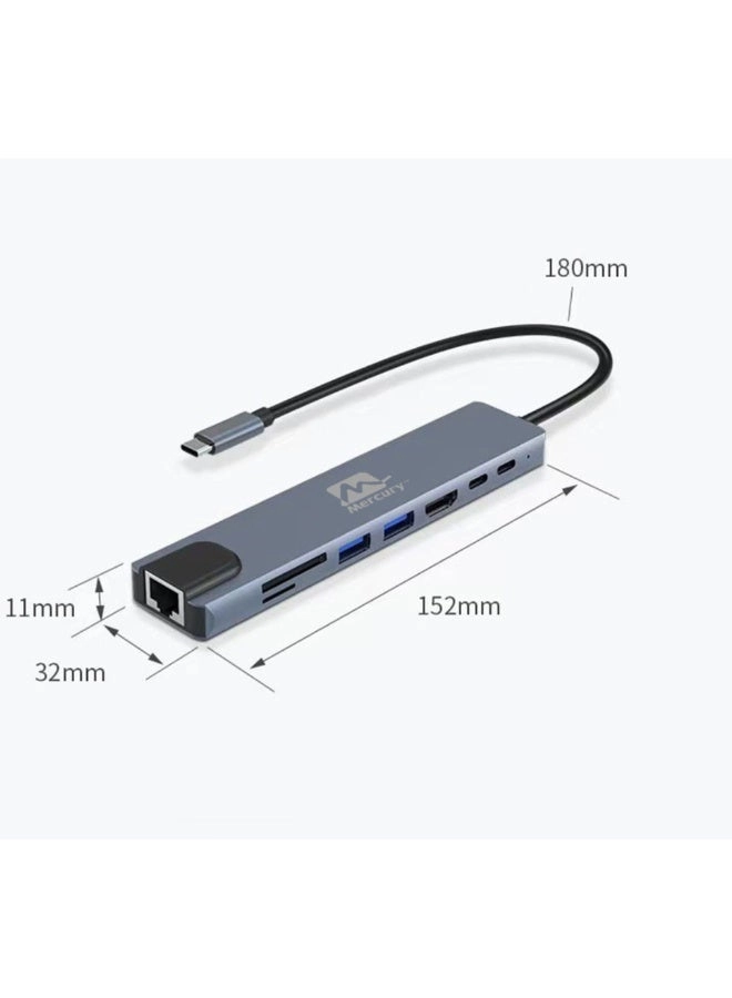 8 IN 1 DOCKING STATION - USB C 100W PD 4K60Hz