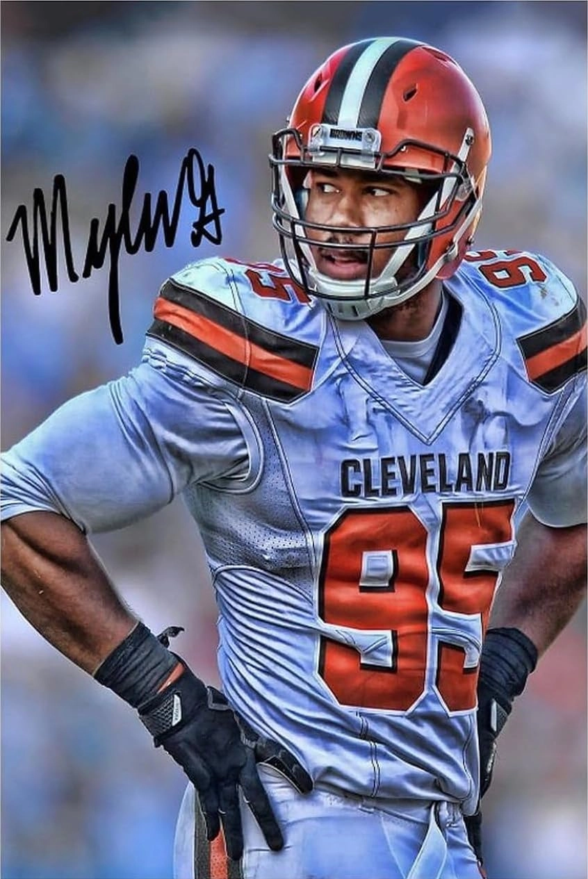 whzkcyh Myles Garrett Poster - Canvas 12 x 16 in Unframed