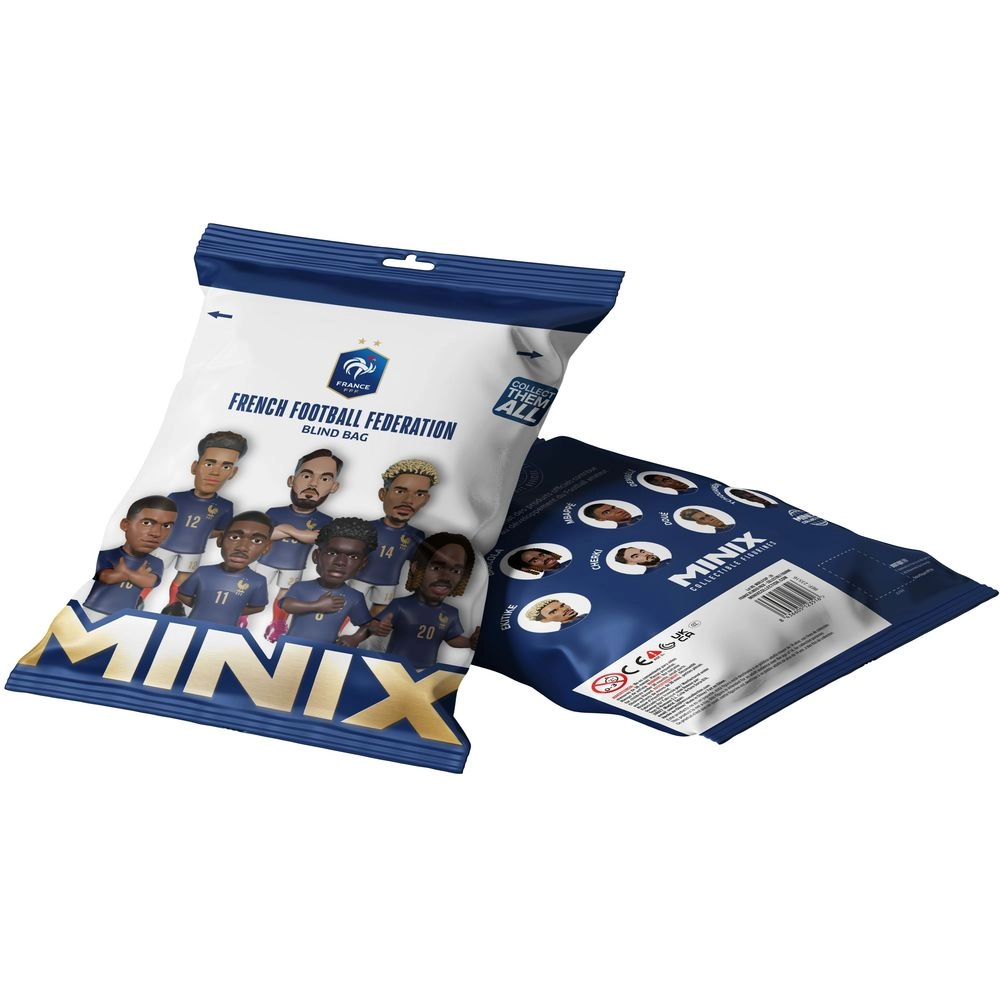 minix collectible figurines Mbappe + Dembele + Barcola + Doue + Cherki + Tchouameni + Ekitike - France