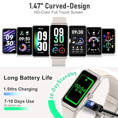 Fitness Tracker - 1.47 Inches AMOLED IP68 Waterproof