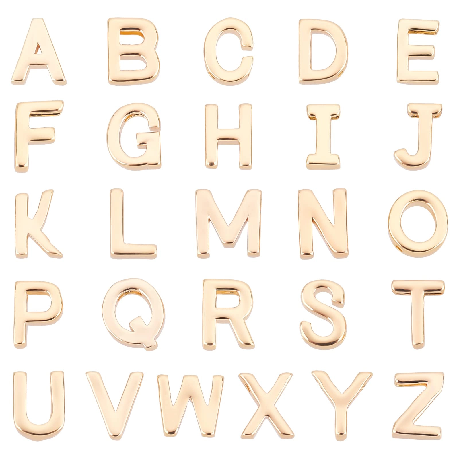 PH PandaHall Alphabet Letter Beads - 26pcs 18K Gold