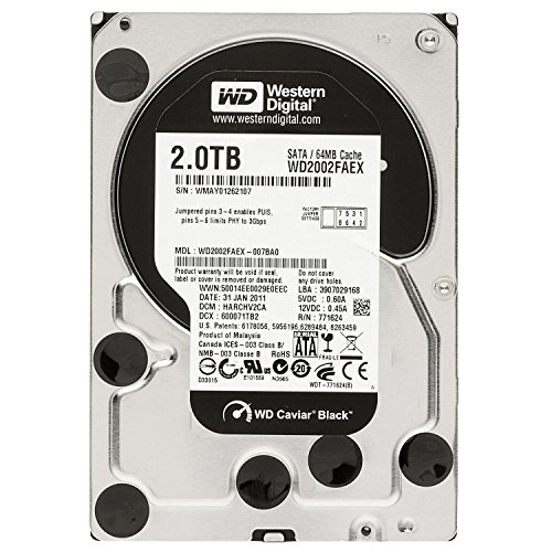 Caviar Black 3.5" 7200rpm 64MB SATA 6Gb/s (WD2002FAEX) - 2TB