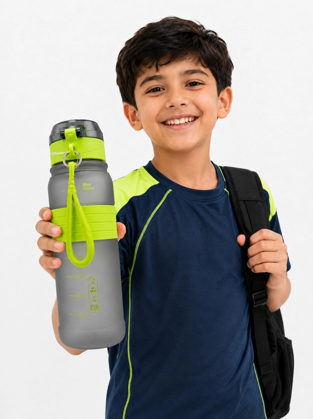 Portable Sports Water Bottle - Flip-top lid 500 ml