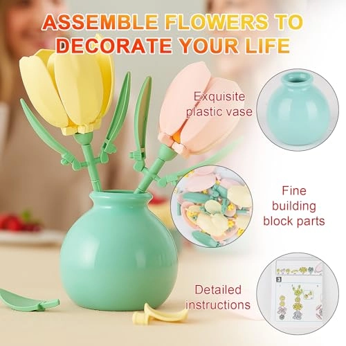 Flower Building Block Toy - Clamping Tulip