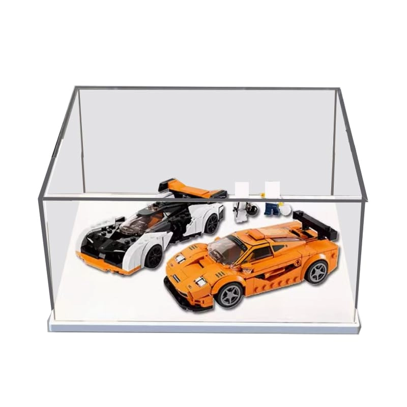 Clear Acrylic Display Case - 76918 White Bottom