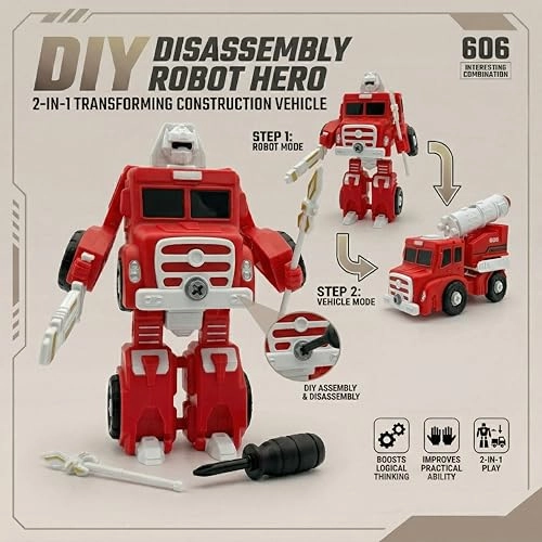 606 Diy Disassembly Robot Hero - 2-in-1 Teal