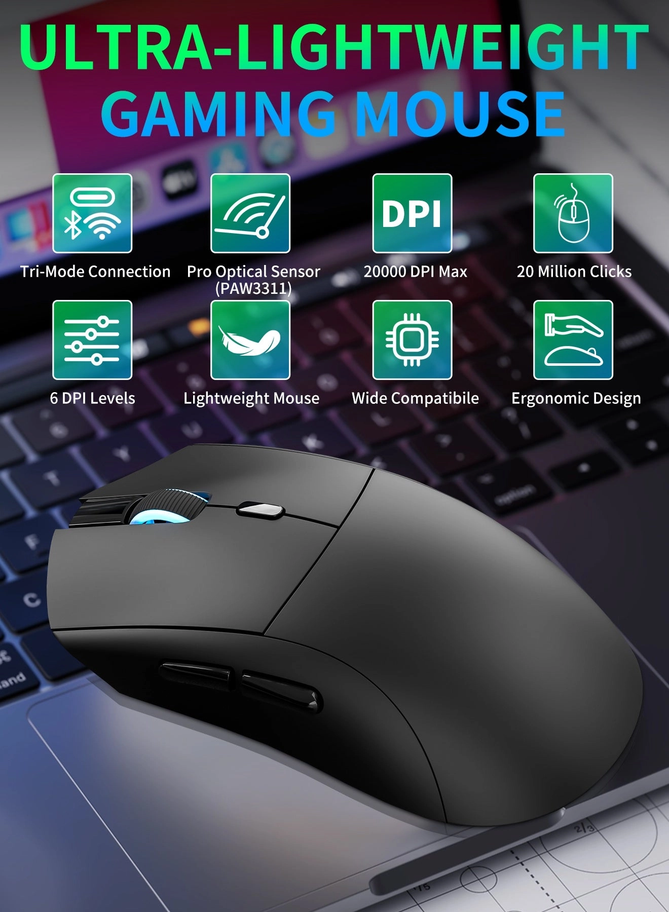 RS7 Gaming Mouse - Wireless