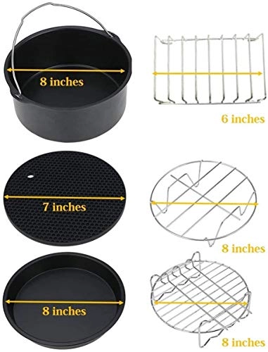 Cake Barrel + Pizza Pan + Metal Holder + Double Layer Rack + Silicone Mat - Stainless Steel 5-PCS